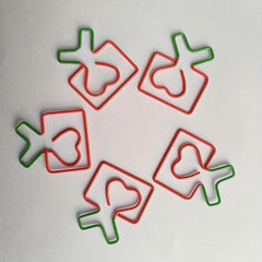 10Pcs Double Christmas Tree Paperclips with Storage Boxes