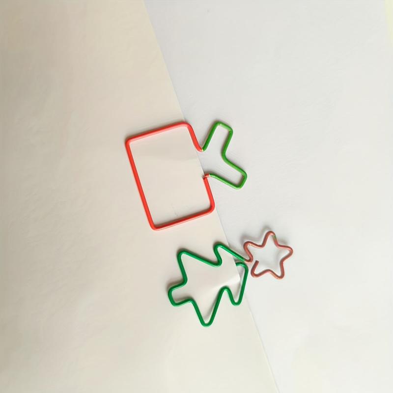 10Pcs Double Christmas Tree Paperclips with Storage Boxes