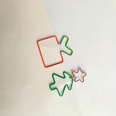 10Pcs Double Christmas Tree Paperclips with Storage Boxes
