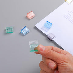 6pcs Clam Clip Binder Clips Transparent for Home School & Office