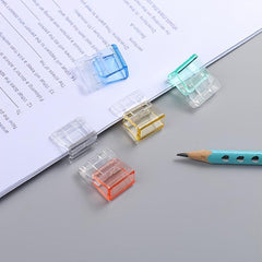 6pcs Clam Clip Binder Clips Transparent for Home School & Office