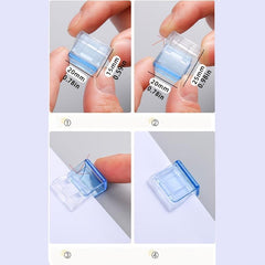 6pcs Clam Clip Binder Clips Transparent for Home School & Office
