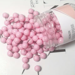100pcs Pink Round Head Push Pins Map Thumb Tacks