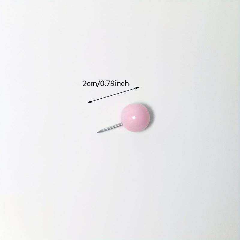 100pcs Pink Round Head Push Pins Map Thumb Tacks