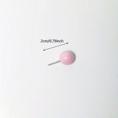 100pcs Pink Round Head Push Pins Map Thumb Tacks