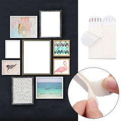 6 Pairs Hanging Non-marking Magic Button Removable Glue Hanging Strips