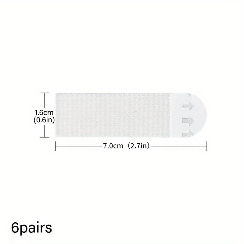 6 Pairs Hanging Non-marking Magic Button Removable Glue Hanging Strips
