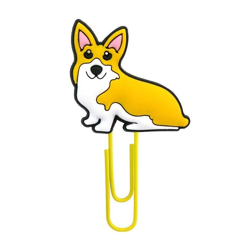 12pcs Cartoon Animal Paper Clips & Sticky Notes Set