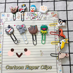 12pcs Cartoon Animal Paper Clips & Sticky Notes Set