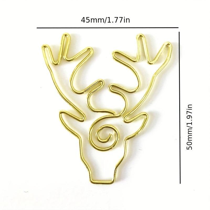 10 Pcs Deer Paper Clips Desk Organizers