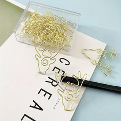10 Pcs Deer Paper Clips Desk Organizers