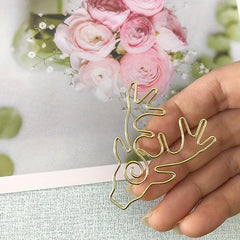 10 Pcs Deer Paper Clips Desk Organizers