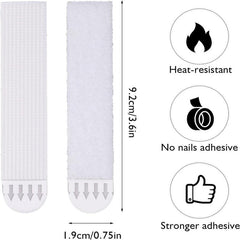12 Pairs Adhesive Picture Hanging Tapes - No Tools Needed