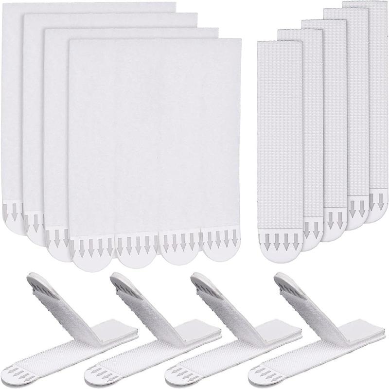 12 Pairs Adhesive Picture Hanging Tapes - No Tools Needed