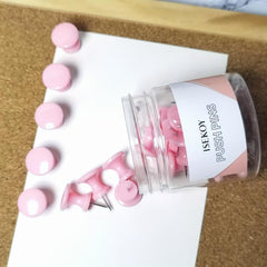 30pcs Pink Large Push Pins for Cork Board Jumbo Push Pin for Wall