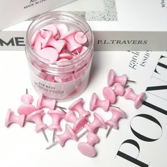 30pcs Pink Large Push Pins for Cork Board Jumbo Push Pin for Wall