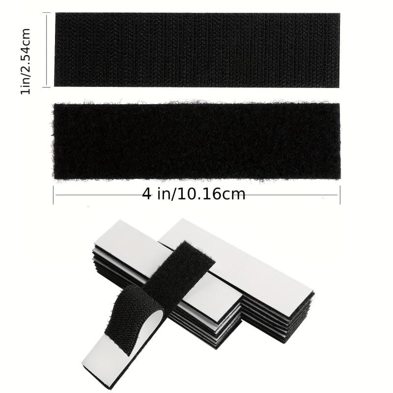 Hook and Loop Strips 1X4 Inch 25 Sets Double Sided Tape