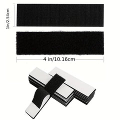 Hook and Loop Strips 1X4 Inch 25 Sets Double Sided Tape