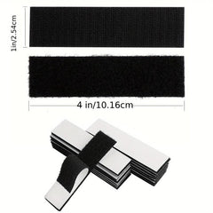 Hook and Loop Strips 1X4 Inch 25 Sets Double Sided Tape