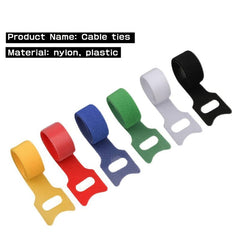 120pcs Releasable Cable Ties Hook And Loop Straps 6 Colors Optional