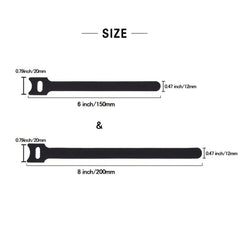 120pcs Releasable Cable Ties Hook And Loop Straps 6 Colors Optional