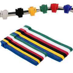 120pcs Releasable Cable Ties Hook And Loop Straps 6 Colors Optional