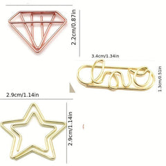 20pcs Creative Shape Paper Clips Special Shaped Paper Clips