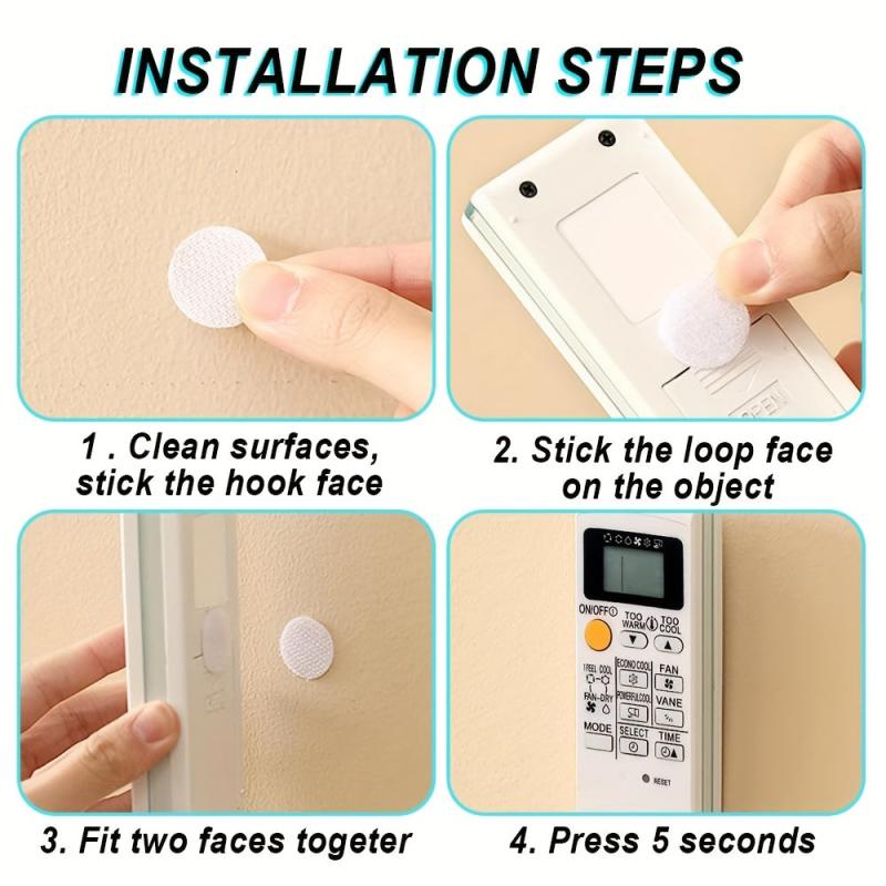 200pcs Self Adhesive Dots 0.79in Hook & Loop Fastener