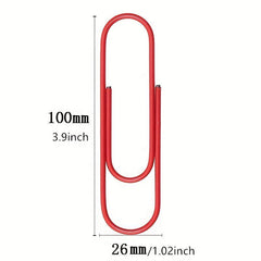 12pcs 100mm Big Paper Clips Sky Clip Bookmark Metal Office Accessories