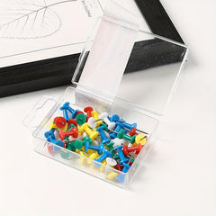 50 Racer Shaped Push Pins Cork Board Large Head Pins, Metal Marker Pins