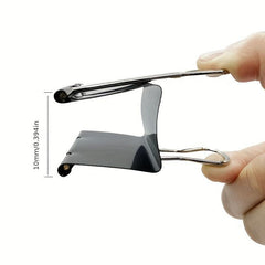 24pcs 19mm Dovetail Small Clip Binder Office Stationery Book Clip Iron Bill Clip