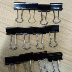 24pcs 19mm Dovetail Small Clip Binder Office Stationery Book Clip Iron Bill Clip