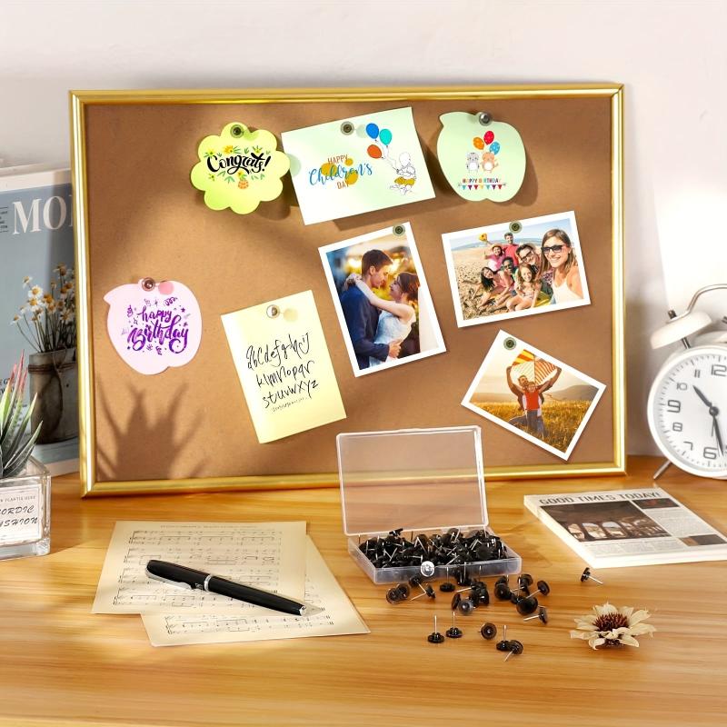 100pcs Plastic Thumb Tacks for Wall Organization