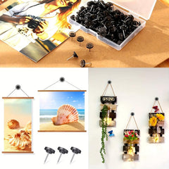 100pcs Plastic Thumb Tacks for Wall Organization