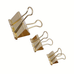 5pcs Golden Binder Clip Clamp Memo Paper Spring Clips Office School Supplies