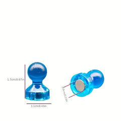 6mm Transparent Magnetic Push Pins Mixed Colors Volume 8pcs 10pcs 1.0in Diameter