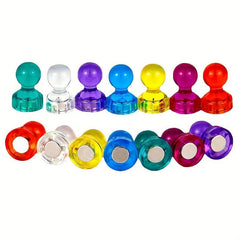 6mm Transparent Magnetic Push Pins Mixed Colors Volume 8pcs 10pcs 1.0in Diameter