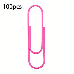 100pcs Ins Style Silver Paper Clips Office Stationery Paper Clip