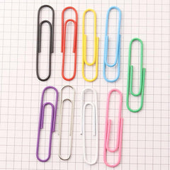 100pcs Ins Style Silver Paper Clips Office Stationery Paper Clip