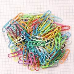 100pcs Ins Style Silver Paper Clips Office Stationery Paper Clip