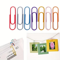100pcs Ins Style Silver Paper Clips Office Stationery Paper Clip