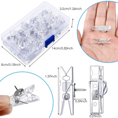 30pcs Creative Clip Thumbtacks Plastic Clip for DIY Projects