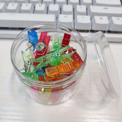 30pcs Creative Clip Thumbtacks Plastic Clip for DIY Projects