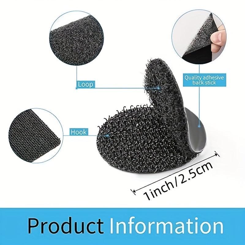 40pcs Adhesive Dots 2.54cm Circle Double Sided Sticky Back Hook And Loop