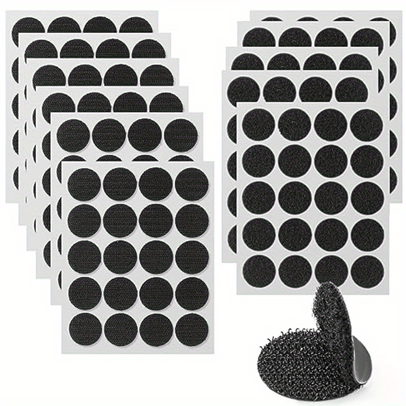 40pcs Adhesive Dots 2.54cm Circle Double Sided Sticky Back Hook And Loop