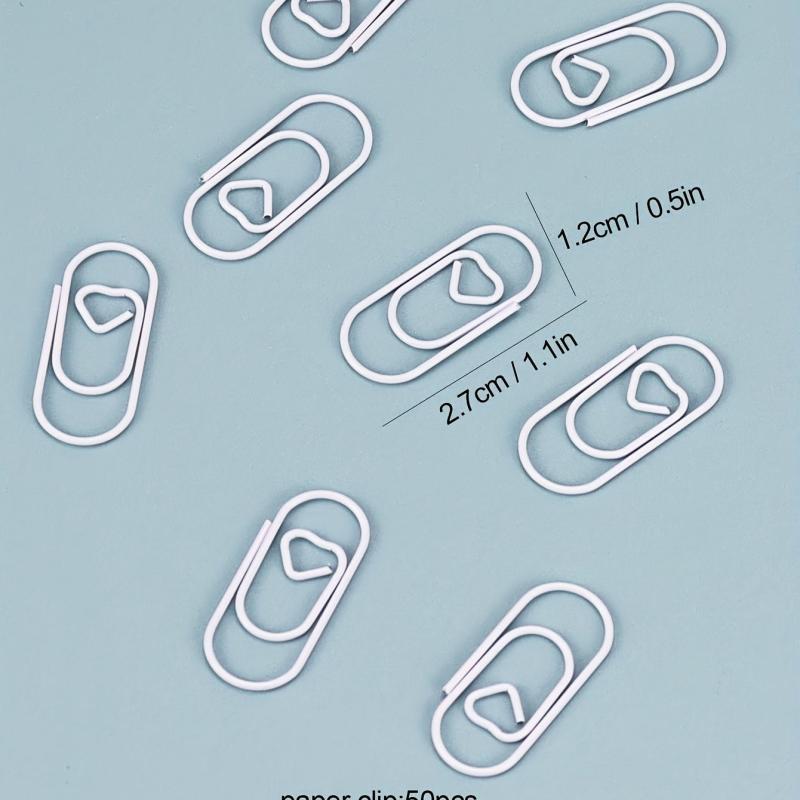 50pcs Love Purpose Non Slip Paper Clips for Home & Office