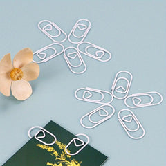 50pcs Love Purpose Non Slip Paper Clips for Home & Office