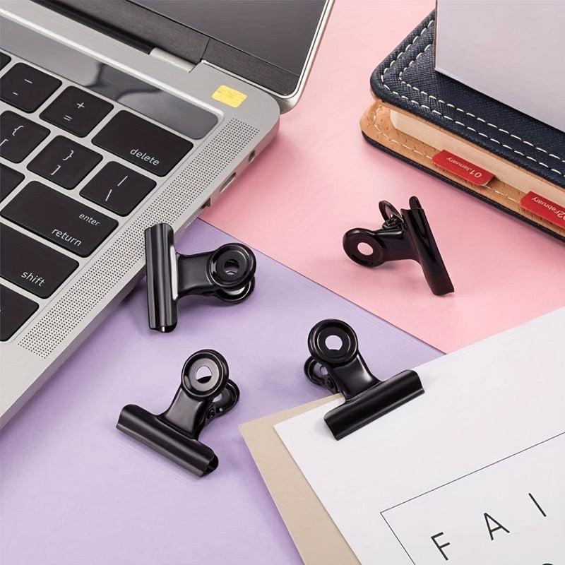 5pcs Small Bulldog Paper Clips Metal Binding Clips For Photo Clips