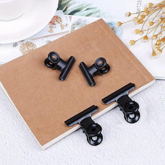 5pcs Small Bulldog Paper Clips Metal Binding Clips For Photo Clips