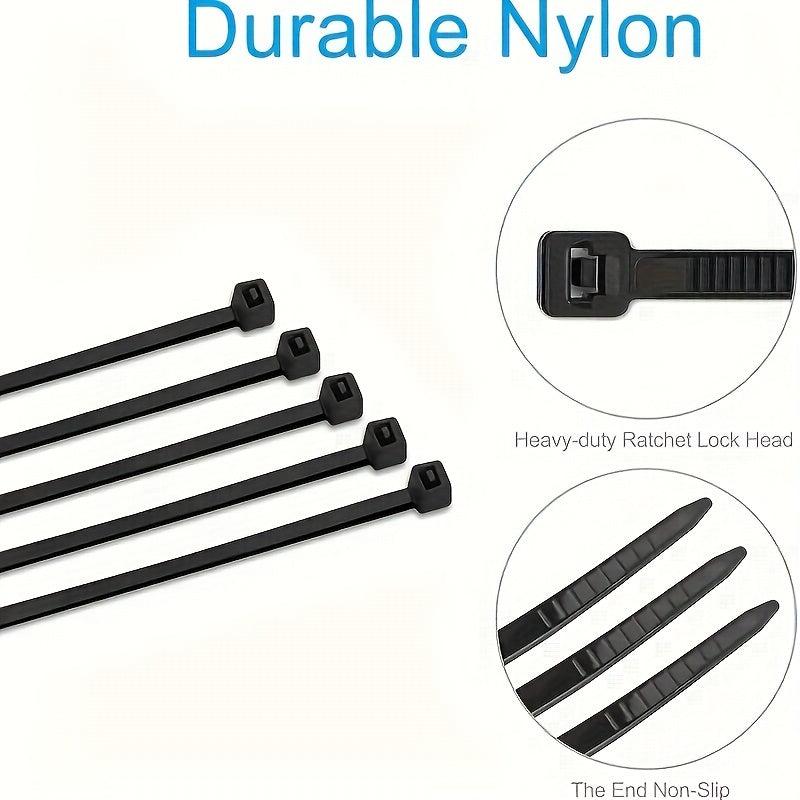 1000pcs Zip Ties Cable Wire Tie Plastic Wire Cord Straps